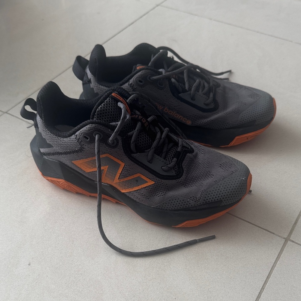 New Balance Kids Gray and Orange Running Shoes